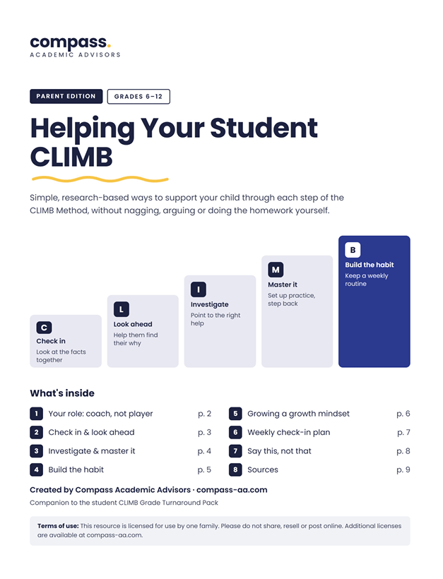 CLIMB Parent Edition: Helping Your Student CLIMB